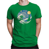 The Great Starry Wave - Mens Premium T-Shirts RIPT Apparel Small / Kelly