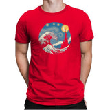 The Great Starry Wave - Mens Premium T-Shirts RIPT Apparel Small / Red