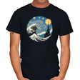 The Great Starry Wave - Mens T-Shirts RIPT Apparel Small / Black