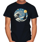 The Great Starry Wave - Mens T-Shirts RIPT Apparel Small / Black