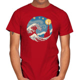 The Great Starry Wave - Mens T-Shirts RIPT Apparel Small / Red