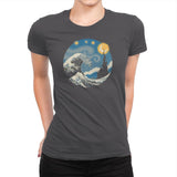 The Great Starry Wave - Womens Premium T-Shirts RIPT Apparel Small / Heavy Metal