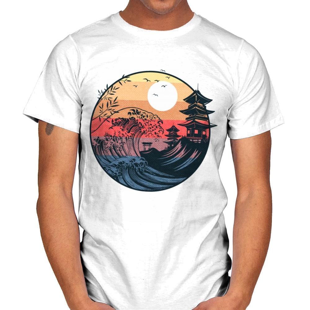The Great Wave - Mens T-Shirts RIPT Apparel Small / White