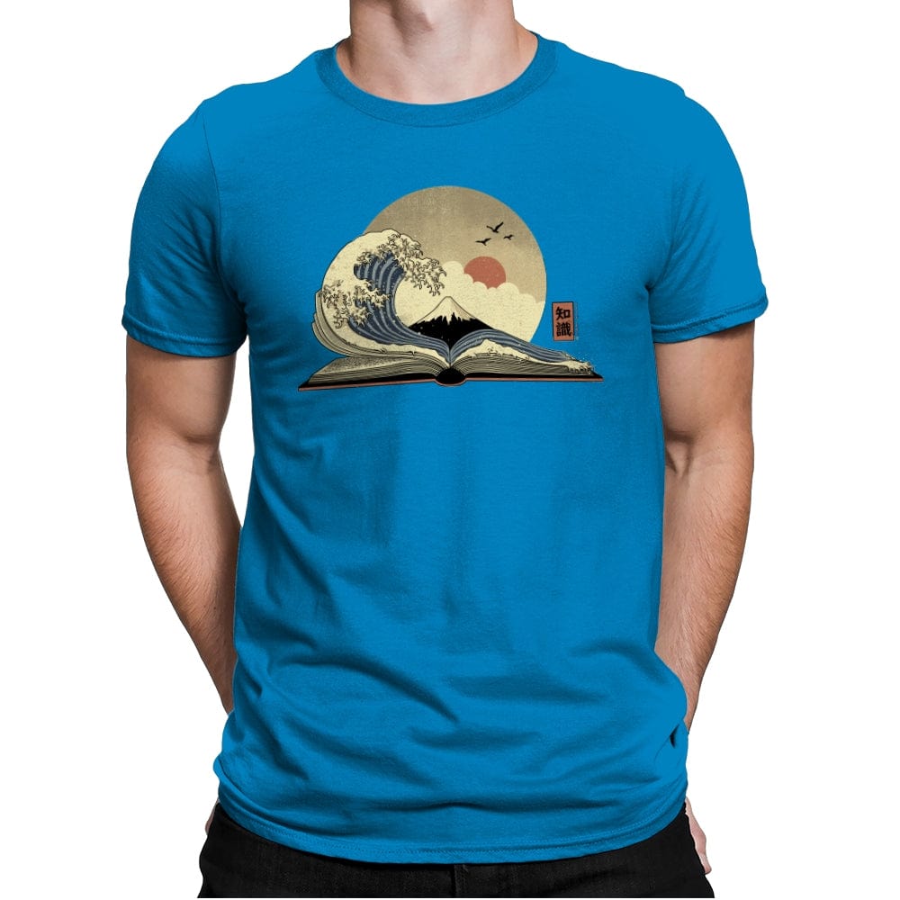 The Great Wave of Knowledge - Mens Premium T-Shirts RIPT Apparel Small / Turqouise