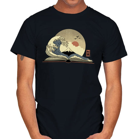 The Great Wave of Knowledge - Mens T-Shirts RIPT Apparel Small / Black