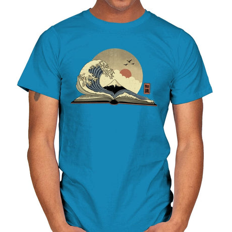 The Great Wave of Knowledge - Mens T-Shirts RIPT Apparel Small / Sapphire
