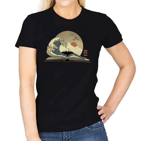 The Great Wave of Knowledge - Womens T-Shirts RIPT Apparel Small / Black