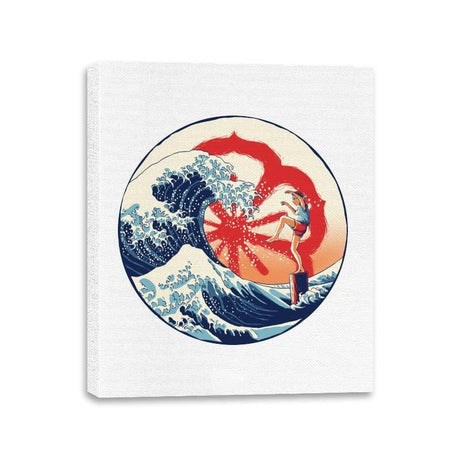 The Great Wave of Miyagi - Canvas Wraps Canvas Wraps RIPT Apparel 11x14 / White