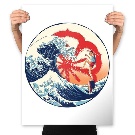 The Great Wave of Miyagi - Prints Posters RIPT Apparel 18x24 / White