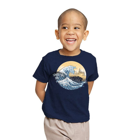 The Great Wave of the Ringwraiths - Youth T-Shirts RIPT Apparel X-small / Navy