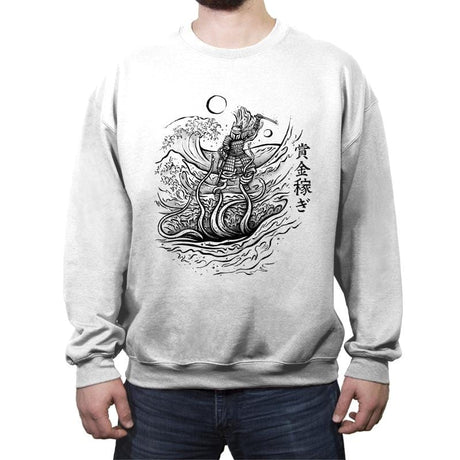 The Great Wave off Carkoon - Crew Neck Sweatshirt Crew Neck Sweatshirt RIPT Apparel Small / White