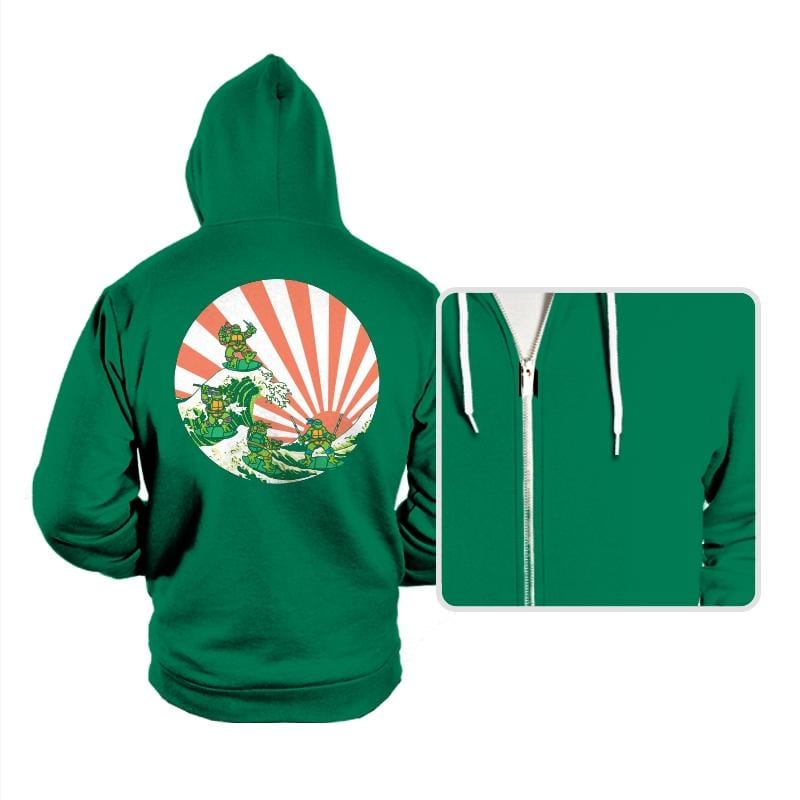 The Great Wave Off Cowabunga - Hoodies Hoodies RIPT Apparel