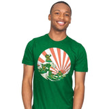 The Great Wave Off Cowabunga - Mens T-Shirts RIPT Apparel Small / Kelly