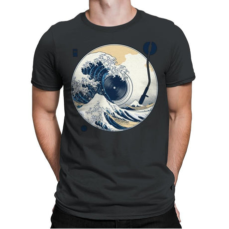 The Great Wave off Music - Mens Premium T-Shirts RIPT Apparel Small / Heavy Metal