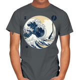 The Great Wave off Music - Mens T-Shirts RIPT Apparel Small / Charcoal