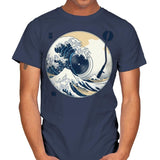 The Great Wave off Music - Mens T-Shirts RIPT Apparel Small / Navy