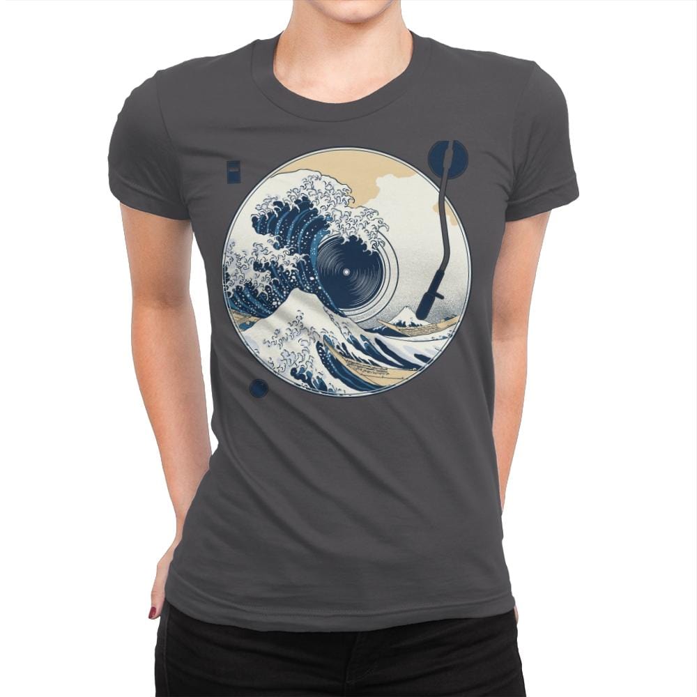 The Great Wave off Music - Womens Premium T-Shirts RIPT Apparel Small / Heavy Metal