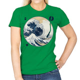 The Great Wave off Music - Womens T-Shirts RIPT Apparel Small / Irish Green