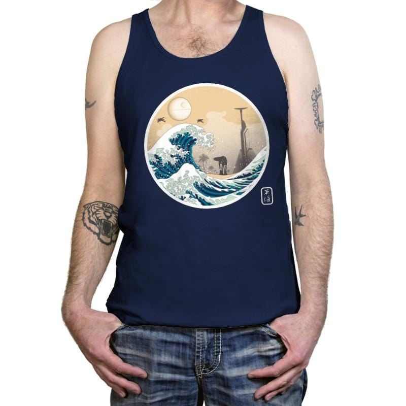 The Great Wave off Scarif - Tanktop Tanktop RIPT Apparel X-Small / Navy