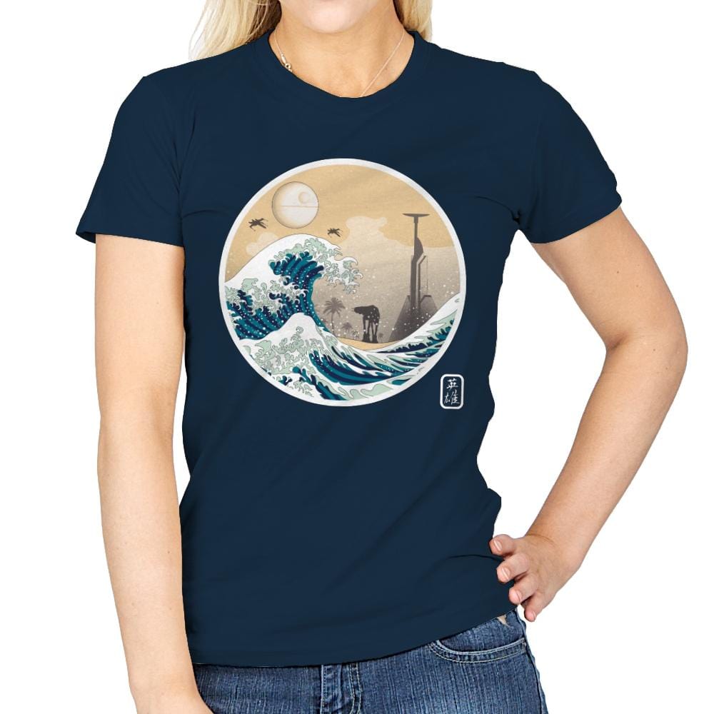 The Great Wave off Scarif - Womens T-Shirts RIPT Apparel Small / Navy