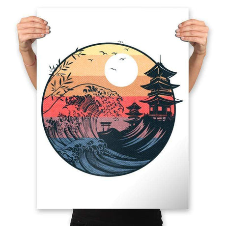 The Great Wave - Prints Posters RIPT Apparel 18x24 / White