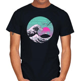 The Great Wave Vapor Aesthetics - Mens T-Shirts RIPT Apparel Small / Black