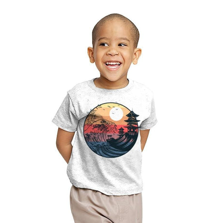 The Great Wave - Youth T-Shirts RIPT Apparel X-small / White
