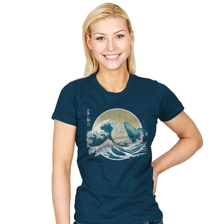 The Great Whale - Womens T-Shirts RIPT Apparel Small / Indigo