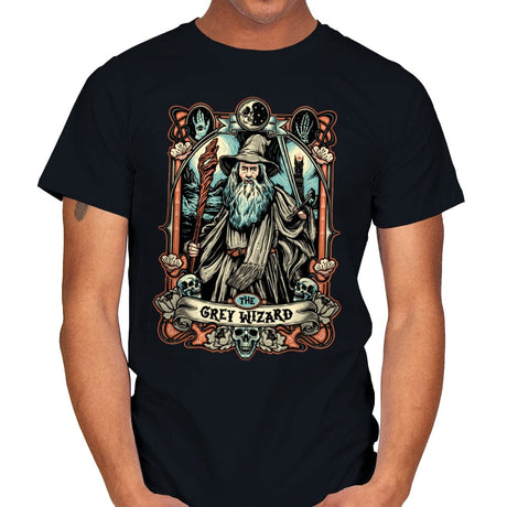 The Grey Wizard - Mens T-Shirts RIPT Apparel Small / Black