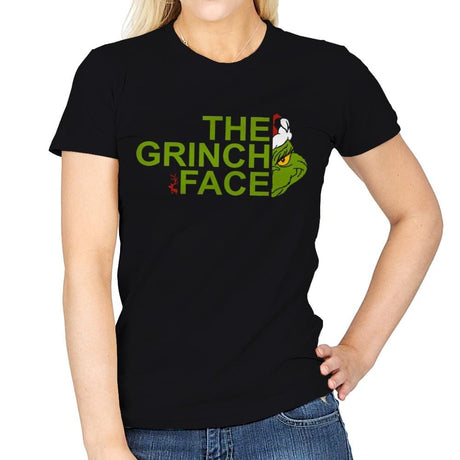 The Grinch Face - Womens T-Shirts RIPT Apparel Small / Black