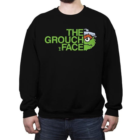 The Grouch Face - Crew Neck Sweatshirt Crew Neck Sweatshirt RIPT Apparel Small / Black