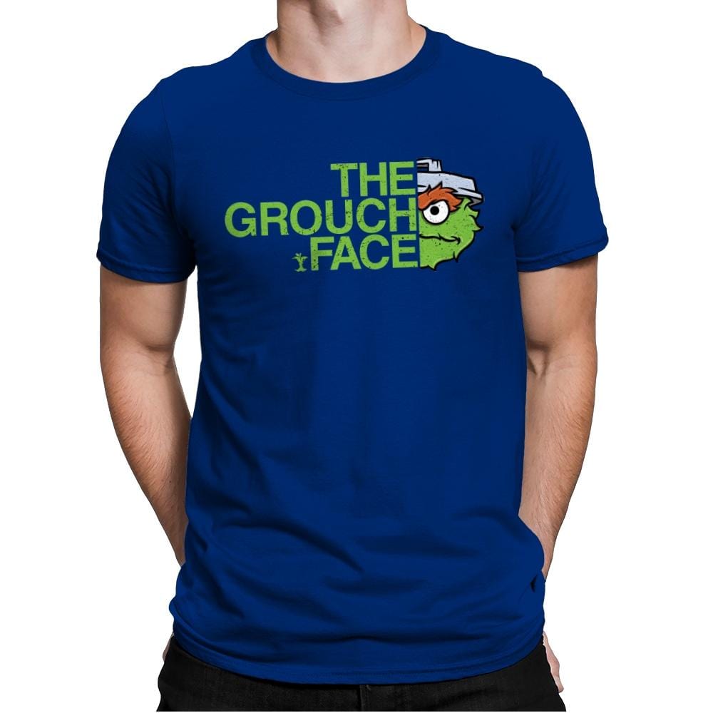 The Grouch Face - Mens Premium T-Shirts RIPT Apparel Small / Royal