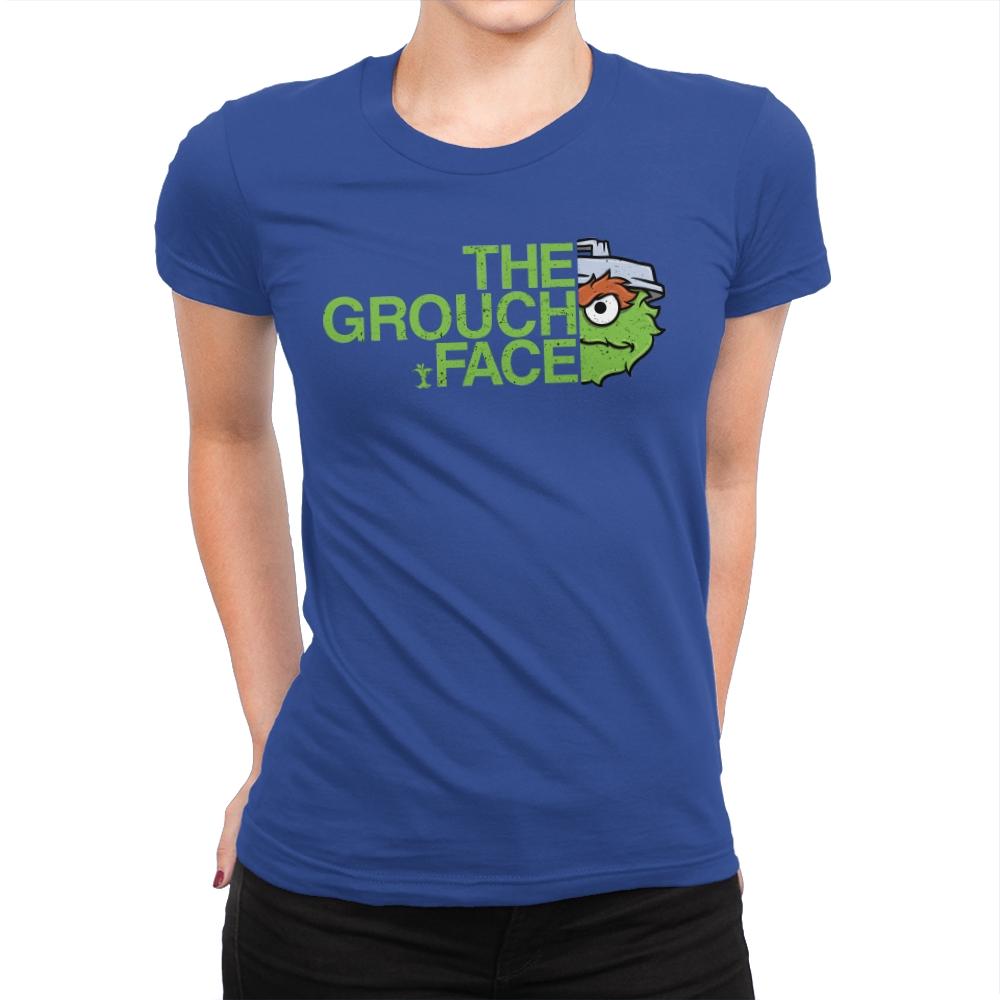 The Grouch Face - Womens Premium T-Shirts RIPT Apparel Small / Royal
