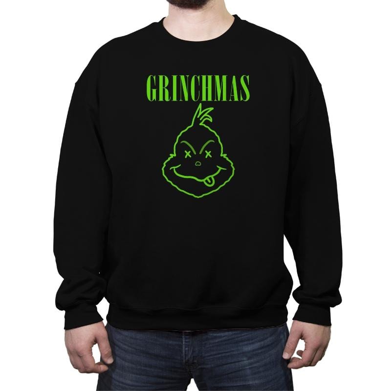 The Grungemas - Crew Neck Sweatshirt Crew Neck Sweatshirt RIPT Apparel Small / Black