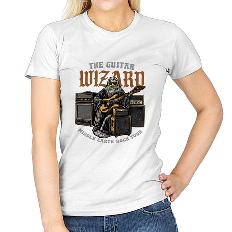The Guitar Wizard - Womens T-Shirts RIPT Apparel Small / White