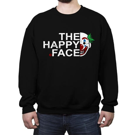 The Happy Face - Crew Neck Sweatshirt Crew Neck Sweatshirt RIPT Apparel Small / Black