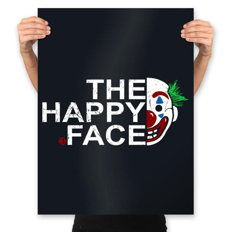 The Happy Face - Prints Posters RIPT Apparel 18x24 / Black