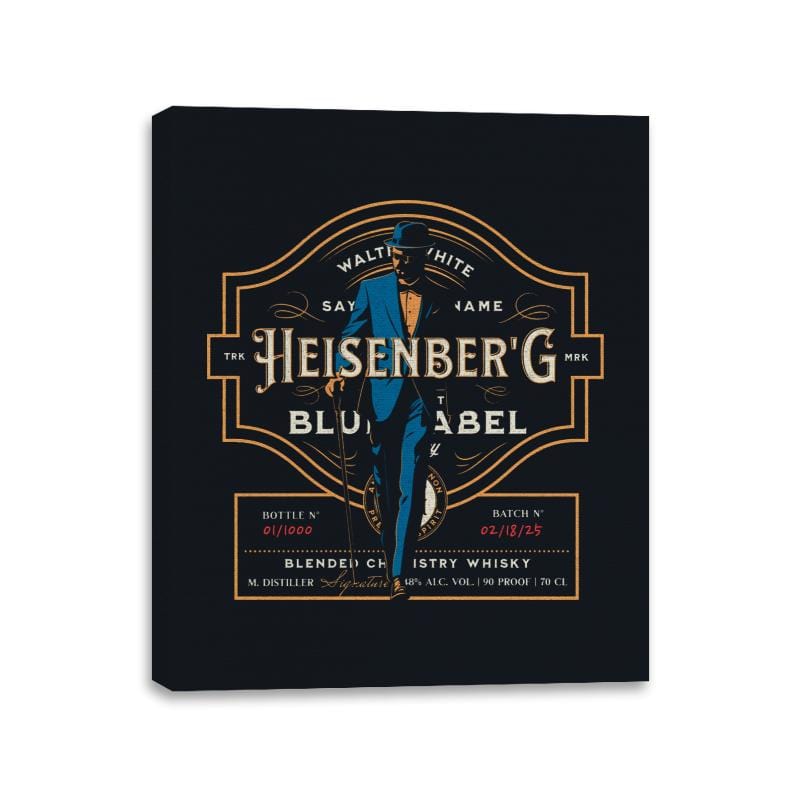 The Heisenberg - Blue Label T-Shirt - Canvas Wraps Canvas Wraps RIPT Apparel 11x14 / Black