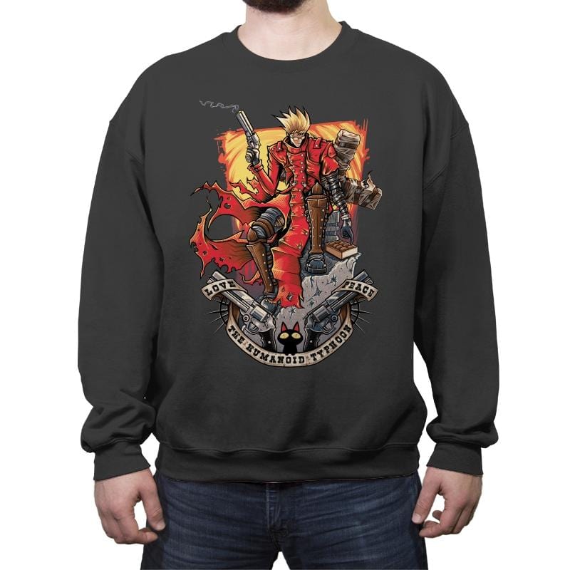 The Humanoid Typhoon - Crew Neck Sweatshirt Crew Neck Sweatshirt RIPT Apparel Small / Charcoal