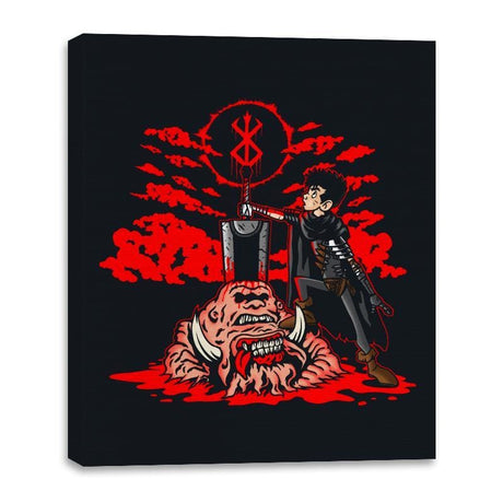 The Hunk of Iron - Canvas Wraps Canvas Wraps RIPT Apparel 16x20 / Black