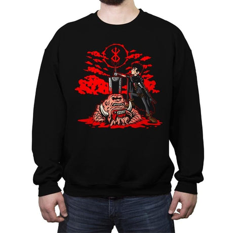The Hunk of Iron - Crew Neck Sweatshirt Crew Neck Sweatshirt RIPT Apparel Small / Black