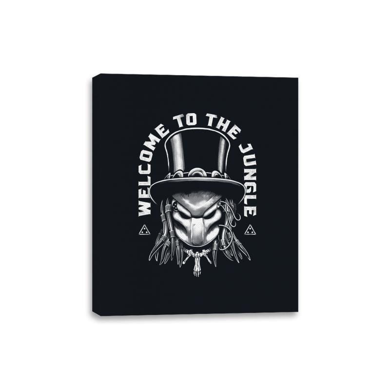 The Hunter Welcomes You To The Jungle - Canvas Wraps Canvas Wraps RIPT Apparel 8x10 / Black