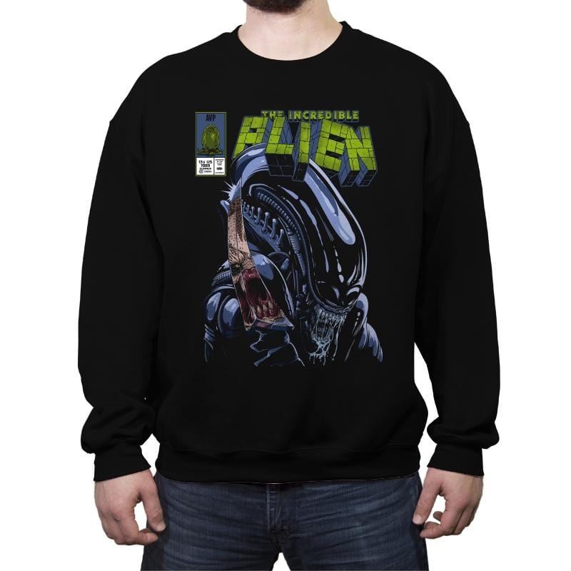The Incredible Alien II - Crew Neck Sweatshirt Crew Neck Sweatshirt RIPT Apparel Small / Black