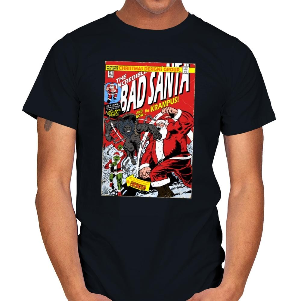 The Incredible Bad Santa - Mens T-Shirts RIPT Apparel Small / Black