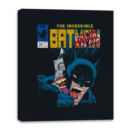 The Incredible Bat - Anytime - Canvas Wraps Canvas Wraps RIPT Apparel 16x20 / Black