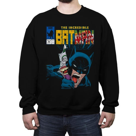 The Incredible Bat - Anytime - Crew Neck Sweatshirt Crew Neck Sweatshirt RIPT Apparel Small / Black