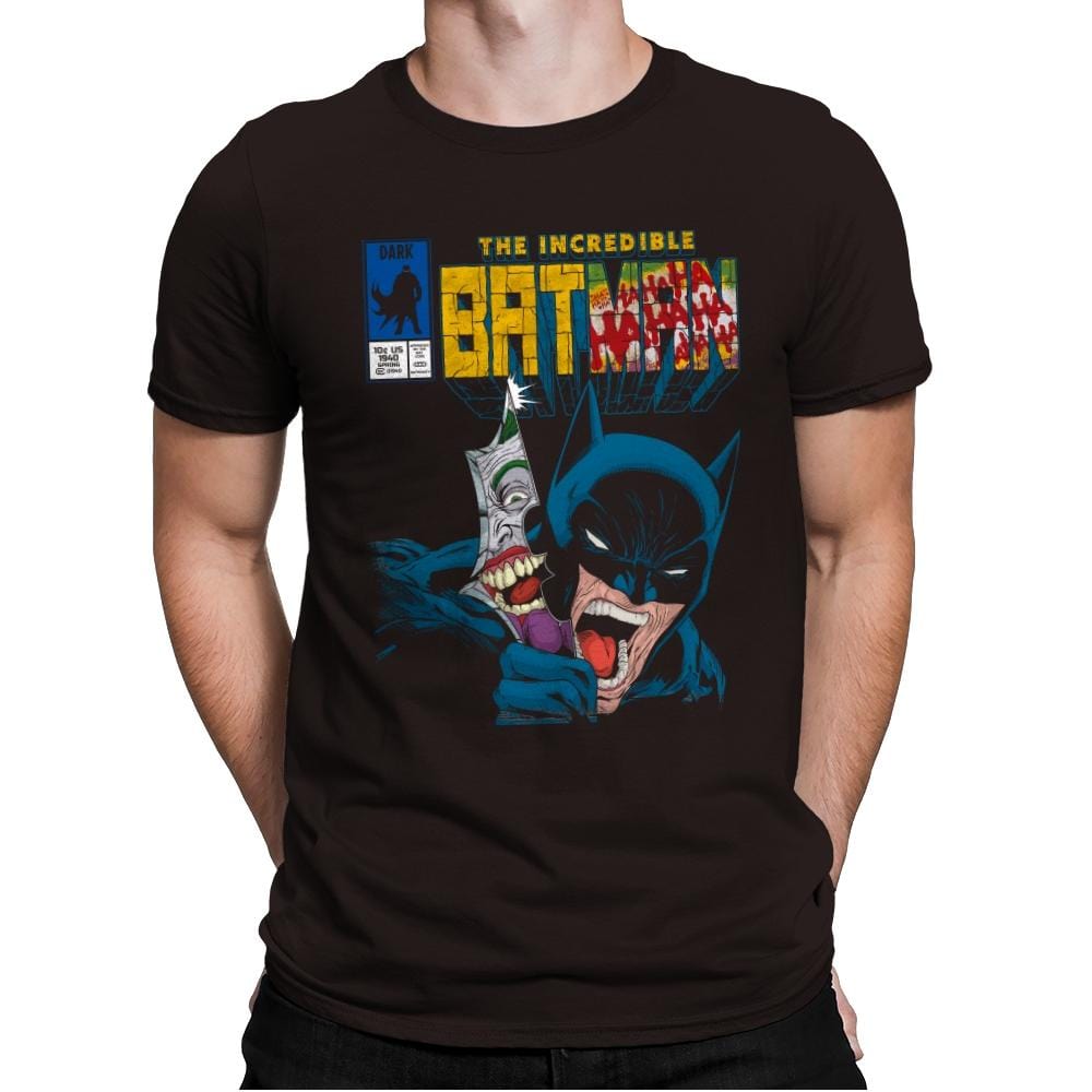 The Incredible Bat - Anytime - Mens Premium T-Shirts RIPT Apparel Small / Dark Chocolate