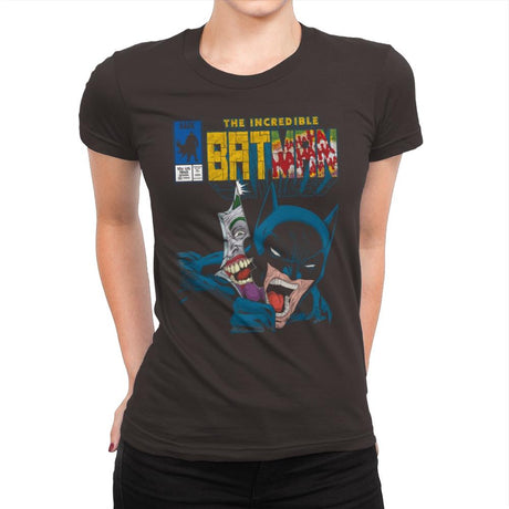 The Incredible Bat - Anytime - Womens Premium T-Shirts RIPT Apparel Small / Dark Chocolate