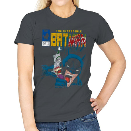 The Incredible Bat - Anytime - Womens T-Shirts RIPT Apparel Small / Charcoal