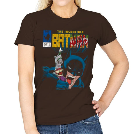 The Incredible Bat - Anytime - Womens T-Shirts RIPT Apparel Small / Dark Chocolate